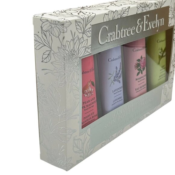 CRABTREE & EVELYN 4pk Foil Botanicals Assorted Hand Creams Softens & Moisturize - Picture 4 of 8